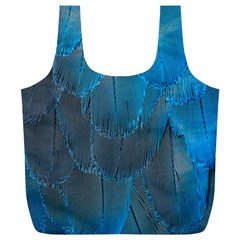 Feathery Blue Full Print Recycle Bag (xl) by LW323