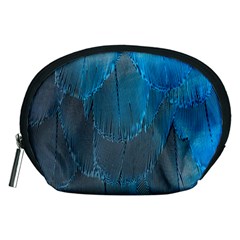 Feathery Blue Accessory Pouch (medium) by LW323