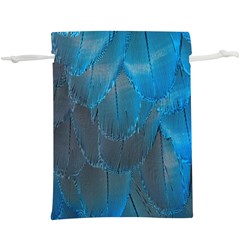 Feathery Blue  Lightweight Drawstring Pouch (xl) by LW323