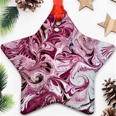 Dusty pink marbling Ornament (Star)