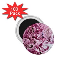 Dusty Pink Marbling 1 75  Magnets (100 Pack)  by kaleidomarblingart