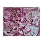 Dusty pink marbling Cosmetic Bag (XL) Back