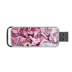 Dusty Pink Marbling Portable Usb Flash (one Side) by kaleidomarblingart