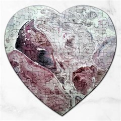 Pebbles Module  Jigsaw Puzzle (heart) by kaleidomarblingart