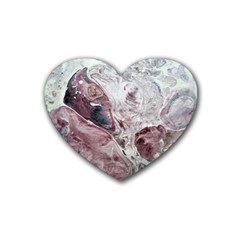 Pebbles Module  Heart Coaster (4 Pack)  by kaleidomarblingart