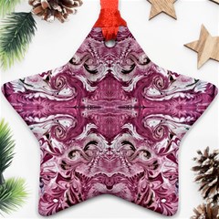 Pink Marbling Symmetry Ornament (star) by kaleidomarblingart