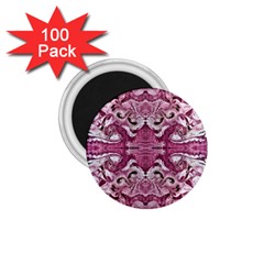 Pink Marbling Symmetry 1 75  Magnets (100 Pack)  by kaleidomarblingart