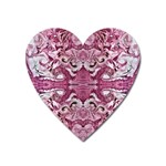 Pink marbling symmetry Heart Magnet Front