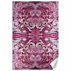 Pink Marbling Symmetry Canvas 24  X 36  by kaleidomarblingart