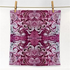 Pink Marbling Symmetry Face Towel by kaleidomarblingart