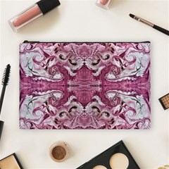 Pink Marbling Symmetry Cosmetic Bag (large) by kaleidomarblingart