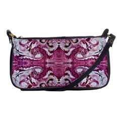 Pink Marbling Symmetry Shoulder Clutch Bag by kaleidomarblingart