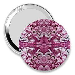 Pink Marbling Symmetry 3  Handbag Mirrors by kaleidomarblingart