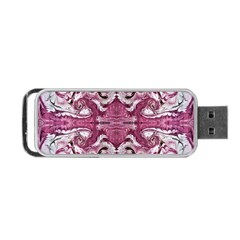 Pink Marbling Symmetry Portable Usb Flash (one Side) by kaleidomarblingart