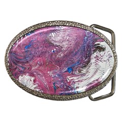 Violet Feathers Belt Buckles by kaleidomarblingart