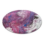 Violet feathers Oval Magnet Front