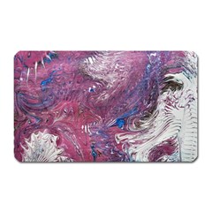 Violet Feathers Magnet (rectangular) by kaleidomarblingart