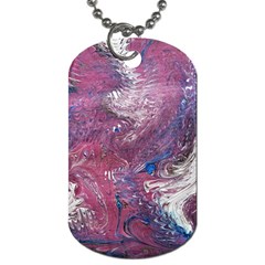 Violet Feathers Dog Tag (two Sides) by kaleidomarblingart