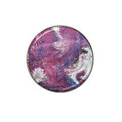 Violet Feathers Hat Clip Ball Marker by kaleidomarblingart