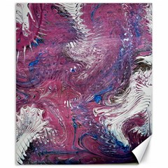 Violet Feathers Canvas 8  X 10  by kaleidomarblingart