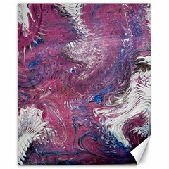 Violet Feathers Canvas 16  X 20  by kaleidomarblingart