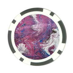 Violet Feathers Poker Chip Card Guard by kaleidomarblingart