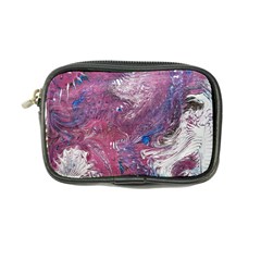 Violet Feathers Coin Purse by kaleidomarblingart