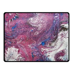 Violet Feathers Fleece Blanket (small) by kaleidomarblingart