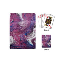 Violet Feathers Playing Cards Single Design (mini) by kaleidomarblingart