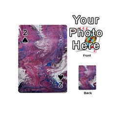 Violet Feathers Playing Cards 54 Designs (mini) by kaleidomarblingart