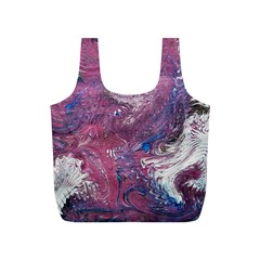 Violet Feathers Full Print Recycle Bag (s) by kaleidomarblingart