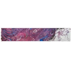 Violet Feathers Large Flano Scarf  by kaleidomarblingart