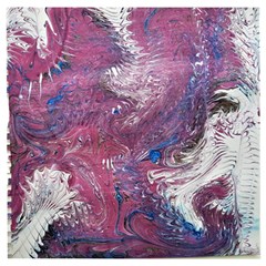 Violet Feathers Wooden Puzzle Square by kaleidomarblingart