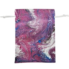 Violet Feathers  Lightweight Drawstring Pouch (xl) by kaleidomarblingart