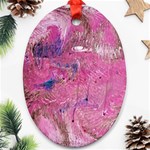 Pink feathers Ornament (Oval) Front