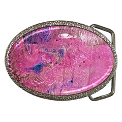 Pink Feathers Belt Buckles by kaleidomarblingart