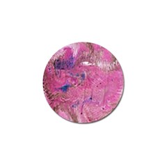 Pink Feathers Golf Ball Marker (4 Pack) by kaleidomarblingart