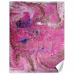 Pink Feathers Canvas 12  X 16  by kaleidomarblingart