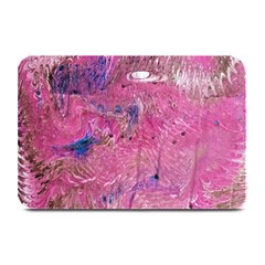 Pink Feathers Plate Mats by kaleidomarblingart