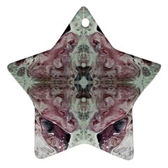 Pebbles Repeats Iv Star Ornament (two Sides) by kaleidomarblingart