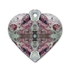 Pebbles Repeats Iv Dog Tag Heart (two Sides) by kaleidomarblingart