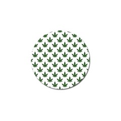 Weed At White, Ganja Leafs Pattern, 420 Hemp Regular Theme Golf Ball Marker (4 Pack) by Casemiro