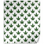 Weed at white, ganja leafs pattern, 420 hemp regular theme Canvas 20  x 24  19.57 x23.15  Canvas - 1