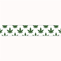 Weed At White, Ganja Leafs Pattern, 420 Hemp Regular Theme Small Bar Mats by Casemiro