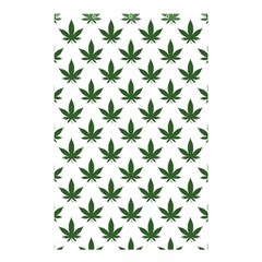 Weed At White, Ganja Leafs Pattern, 420 Hemp Regular Theme Shower Curtain 48  X 72  (small)  by Casemiro