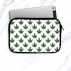 Weed At White, Ganja Leafs Pattern, 420 Hemp Regular Theme Apple Ipad Mini Zipper Cases by Casemiro