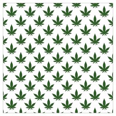 Weed At White, Ganja Leafs Pattern, 420 Hemp Regular Theme Long Sheer Chiffon Scarf  by Casemiro