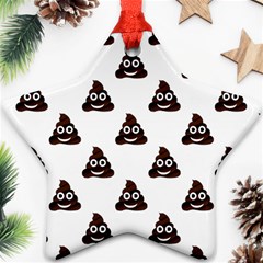 Happy Poo Pattern, Funny Emoji, Emoticon Theme, Vector Ornament (star) by Casemiro