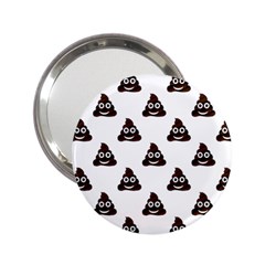 Happy Poo Pattern, Funny Emoji, Emoticon Theme, Vector 2 25  Handbag Mirrors by Casemiro