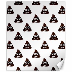 Happy Poo Pattern, Funny Emoji, Emoticon Theme, Vector Canvas 8  X 10  by Casemiro